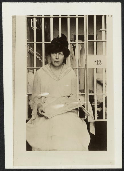 Miss [Lucy] Burns in Occoquan Workhouse, Washington, 1917, Records of the National Woman's Party, Manuscript Division, Library of Congress, Washington, D.C.